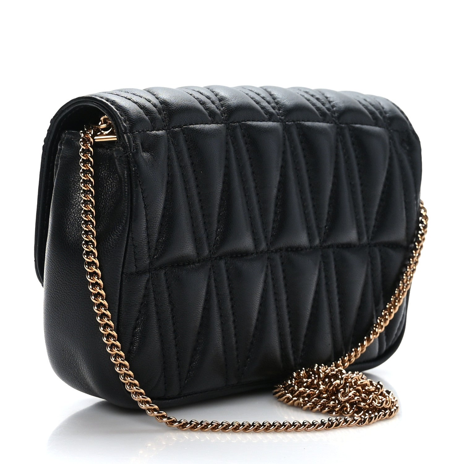 Versace Nappa Quilted Virtus Evening Bag Black 3 of 8