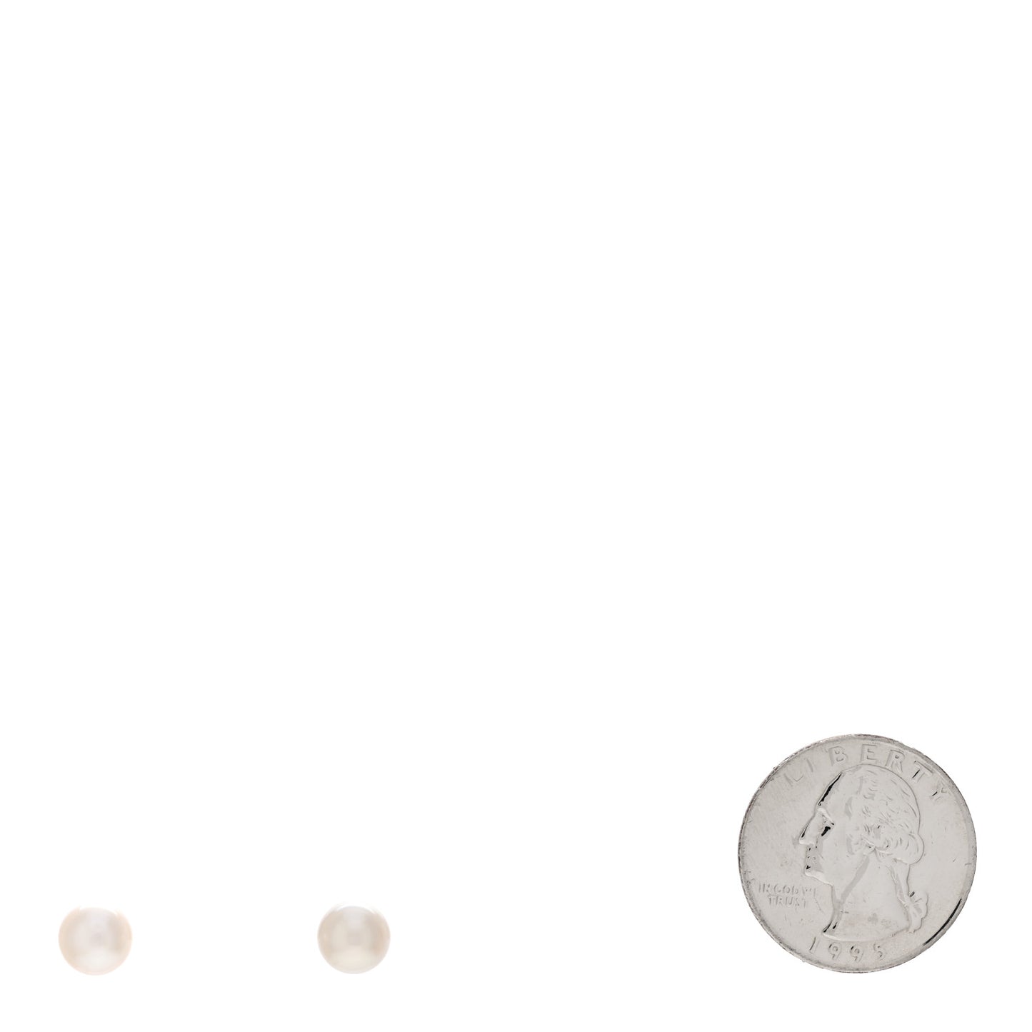 18K White Gold 7-7.5mm Pearl Stud Earrings