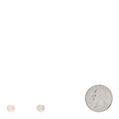 Tiffany 18K White Gold 7-7.5mm Pearl Stud Earrings 2 of 5