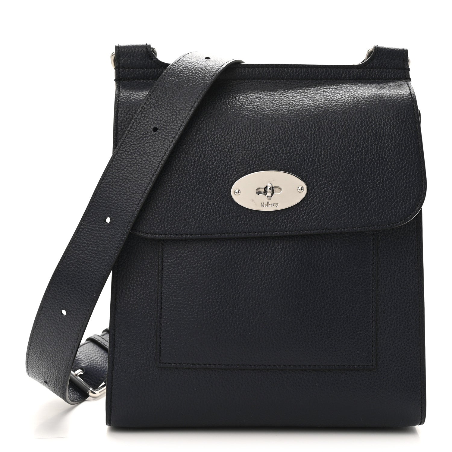 Mulberry Small Classic Grain Calfskin Antony Messenger Crossbody Night Sky 1 of 11