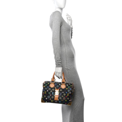 Louis Vuitton Monogram Multicolor Speedy 30 Black 2 of 13