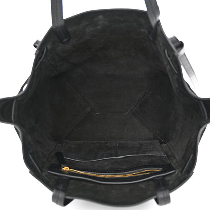 Celine Soft Grained Calfskin Small Belt Cabas Phantom Black 5 of 10
