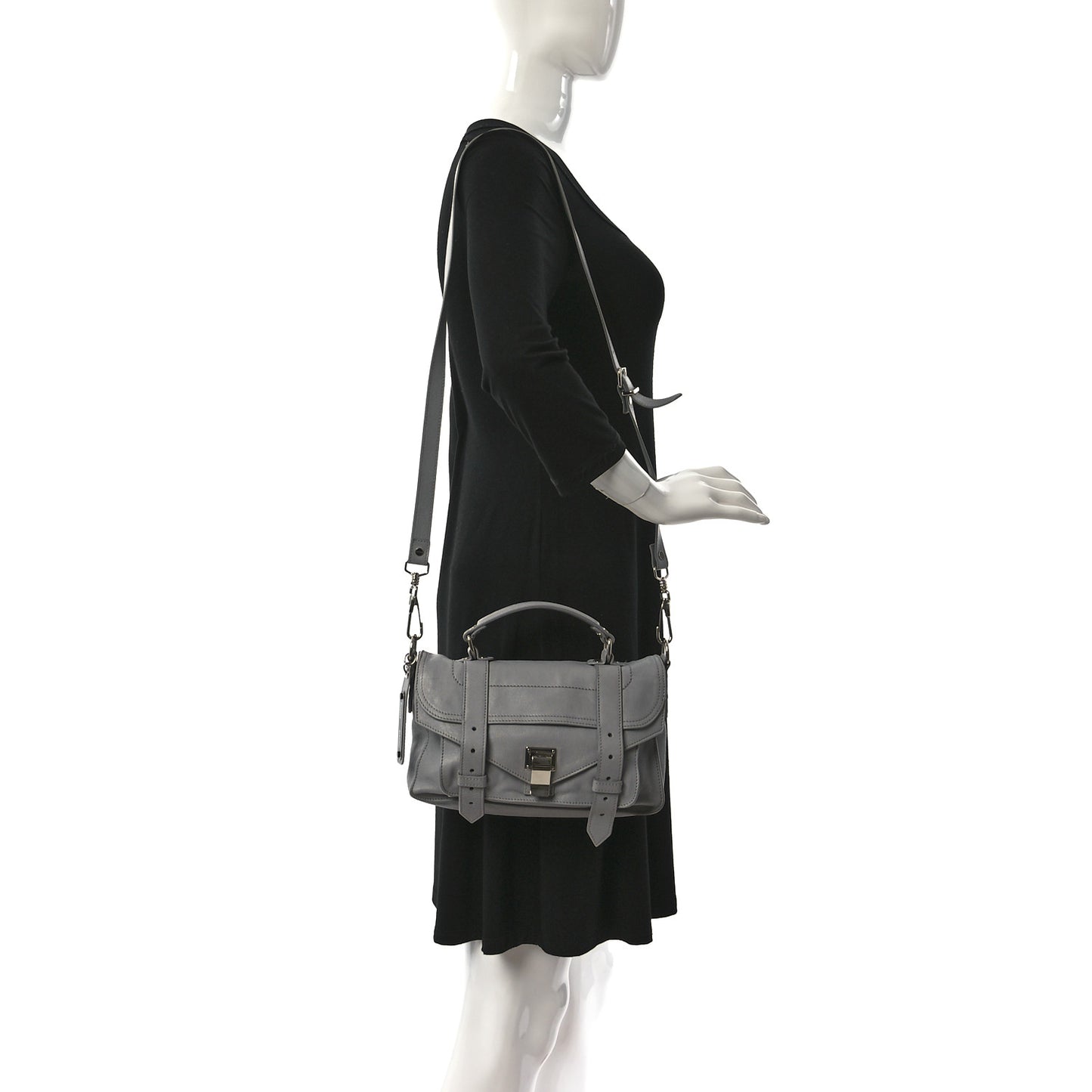 Lambskin Tiny PS1 Satchel Fog