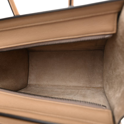 Celine Drummed Calfskin Micro Luggage Dune 5 of 11