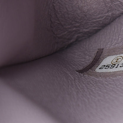 Chanel Lambskin Chevron Stitched Envelope Flap Light Grey 7 of 16