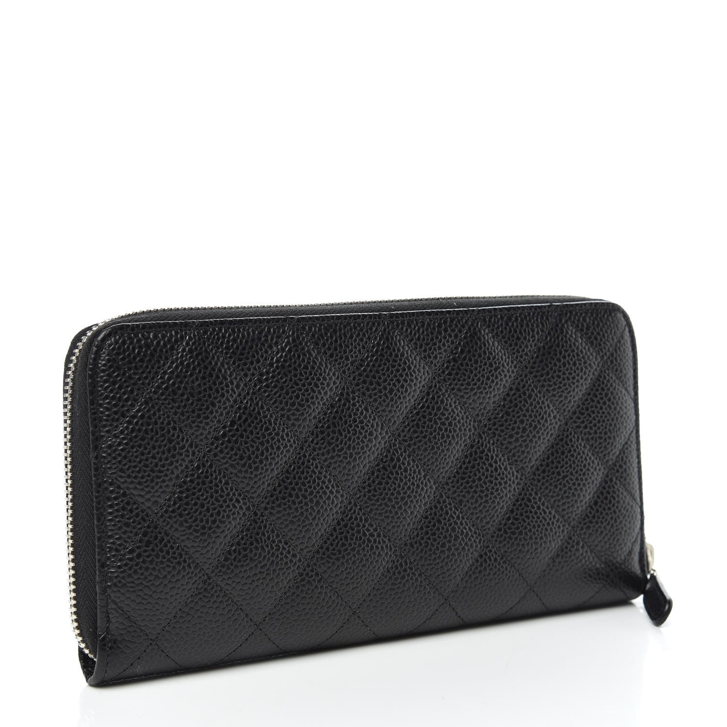 Chanel Caviar Quilted Large Gusset Zip Around Wallet Black 3 of 11