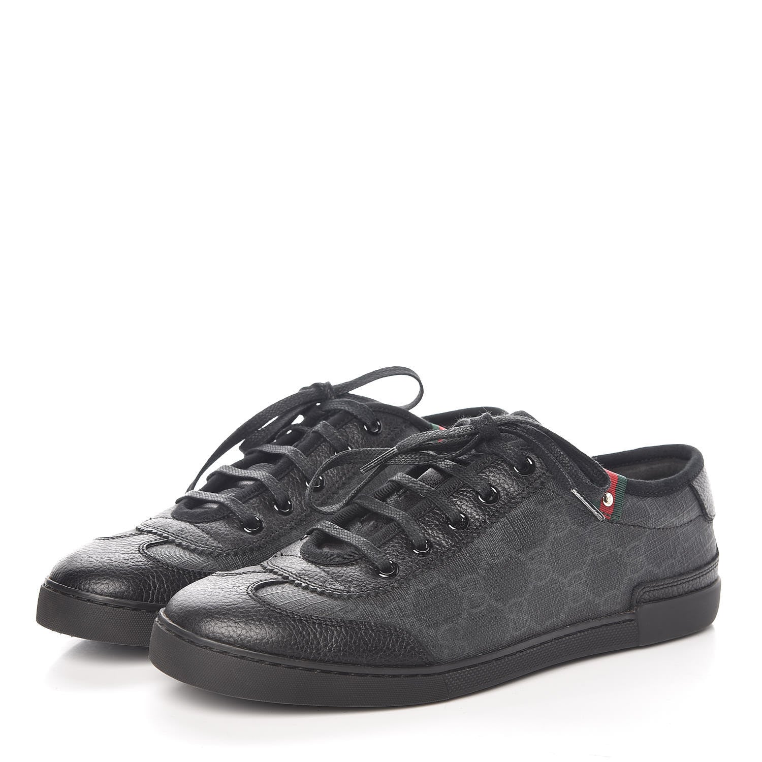 Gucci GG Supreme Monogram Womens Sneakers 36.5 Black 3 of 11