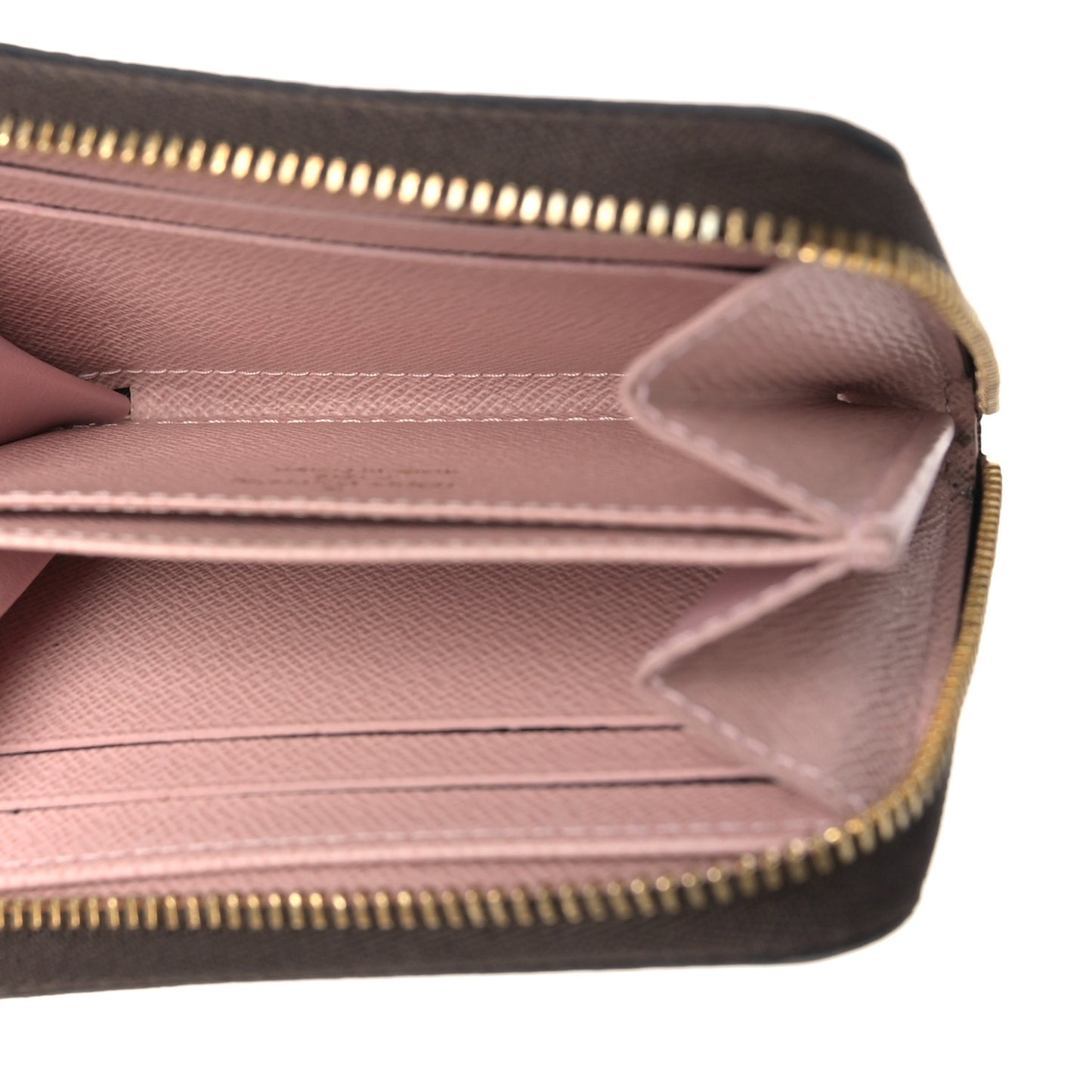 Damier Ebene Zippy Coin Purse Rose Ballerine