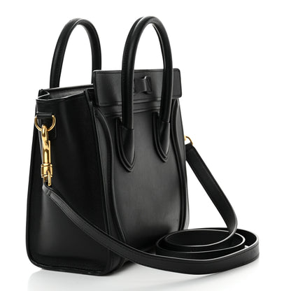 Celine Smooth Calfskin Nano Luggage Black 3 of 16