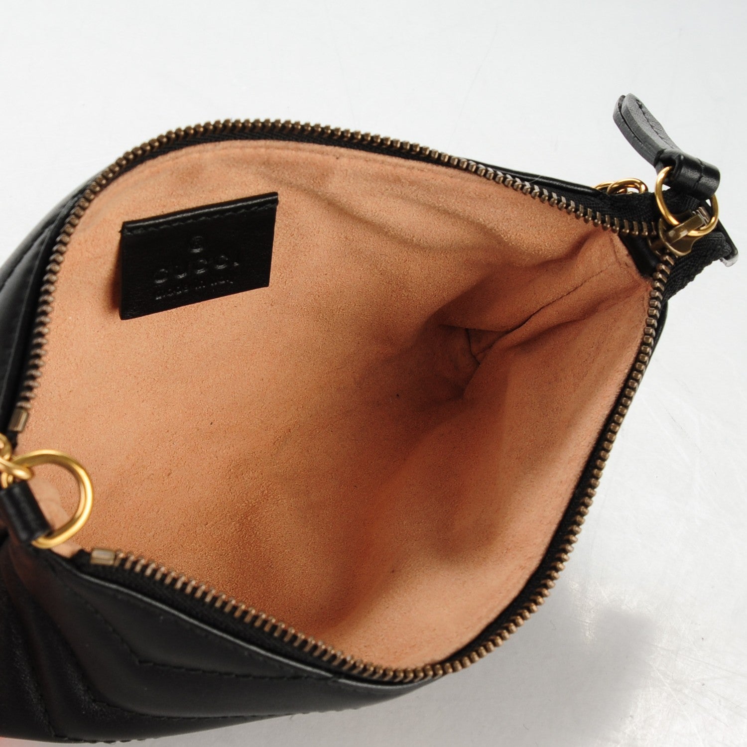 Gucci Calfskin Matelasse Mini GG Marmont Chain Bag Black 5 of 7