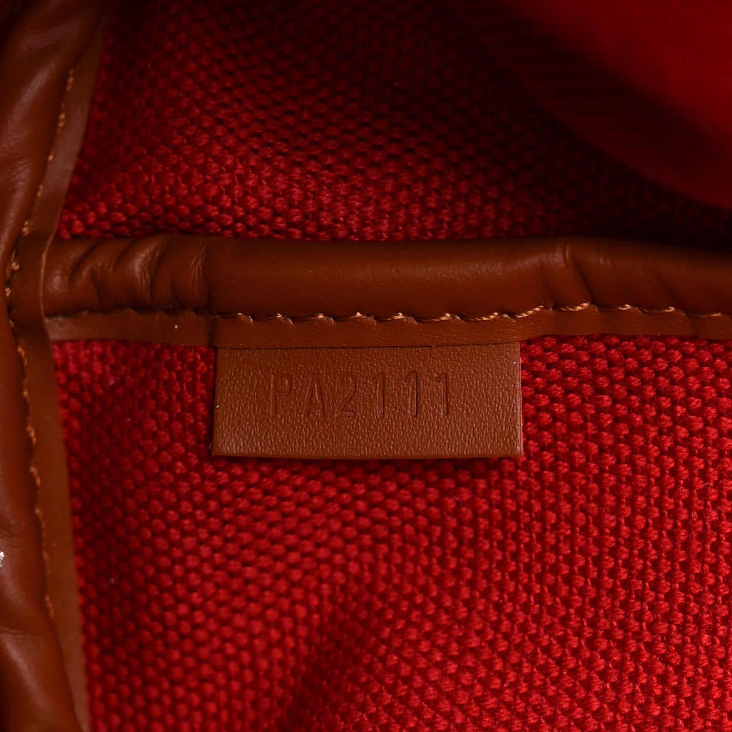 Grained Calfskin Canvas 1920 Oh! Tote Ruban MM Carbon Bronze Cognac