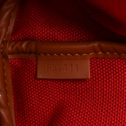 Moynat Grained Calfskin Canvas 1920 Oh! Tote Ruban MM Carbon Bronze Cognac 11 of 14