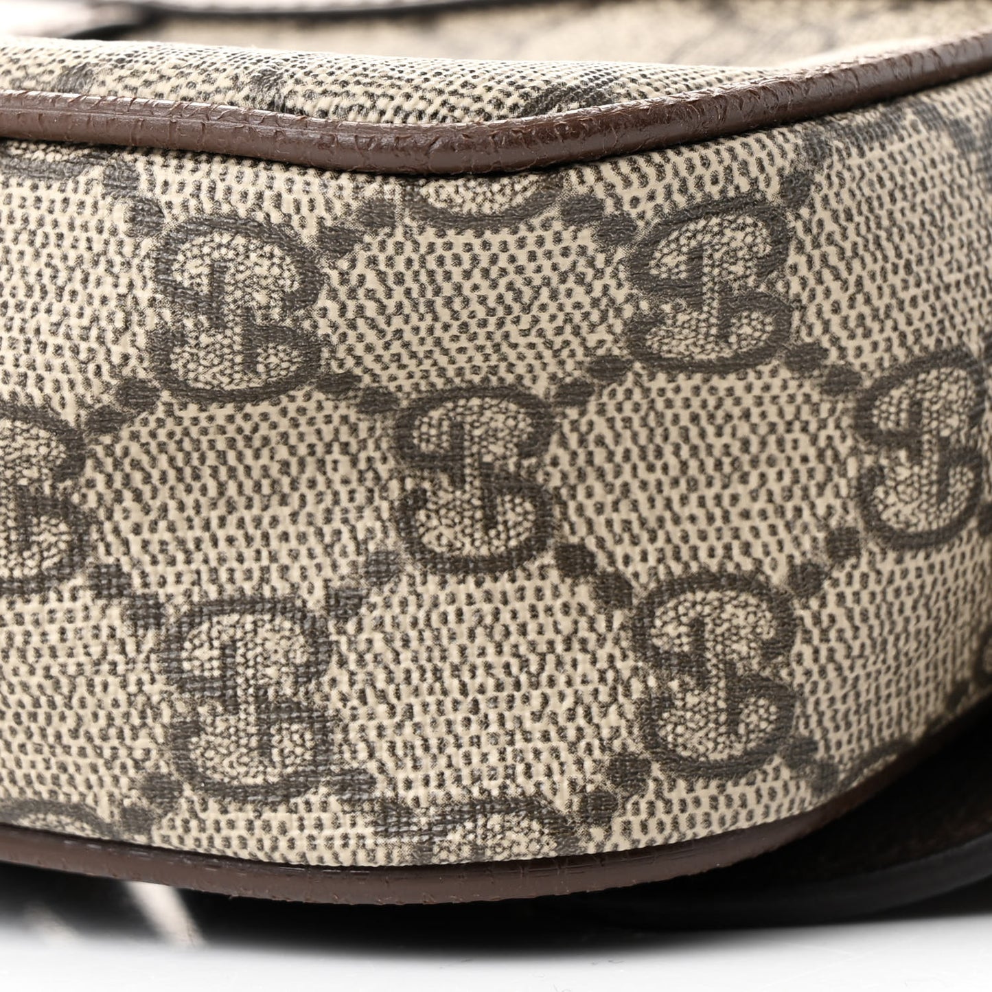 Soft GG Supreme Monogram Medium Ophidia Belt Bag Dark Brown