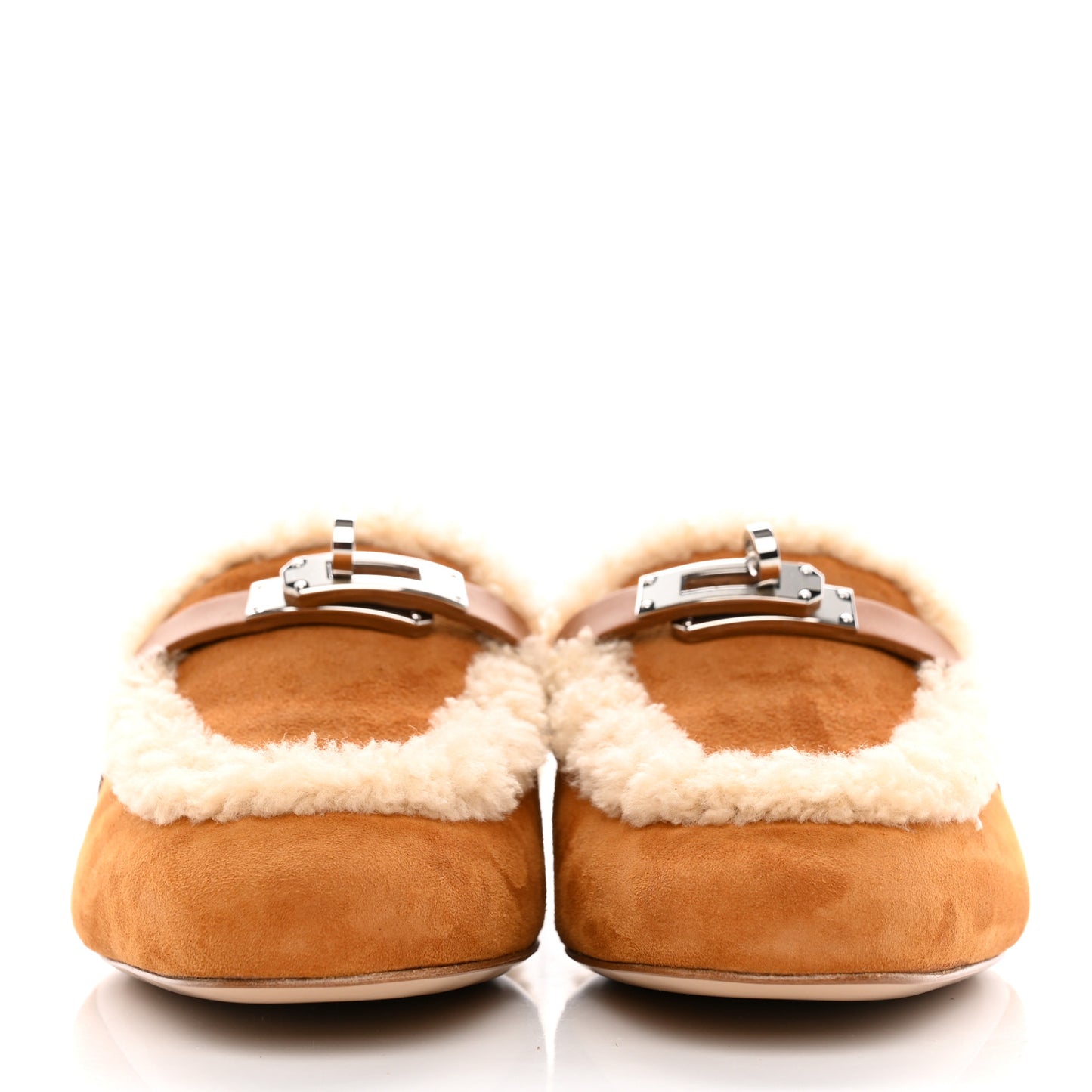 Suede Goatskin Calfskin Woolskin Oz Mules 36 Naturel