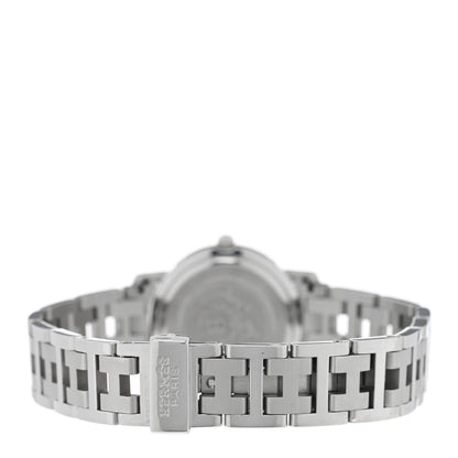 Hermes Stainless Steel 24mm Clipper Quartz Watch White 3 of 4
