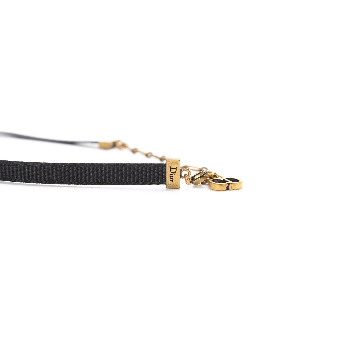 Grosgrain Ribbon Star Choker Necklace Black