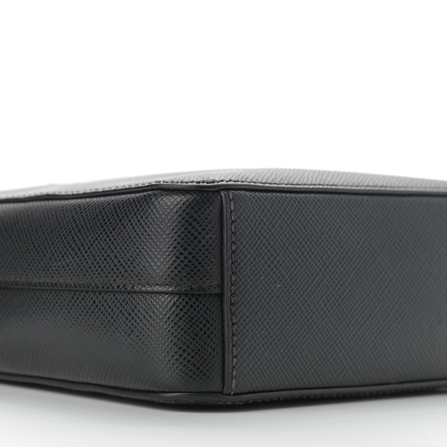 Prada Saffiano Flat Messenger Bag Black 9 of 11