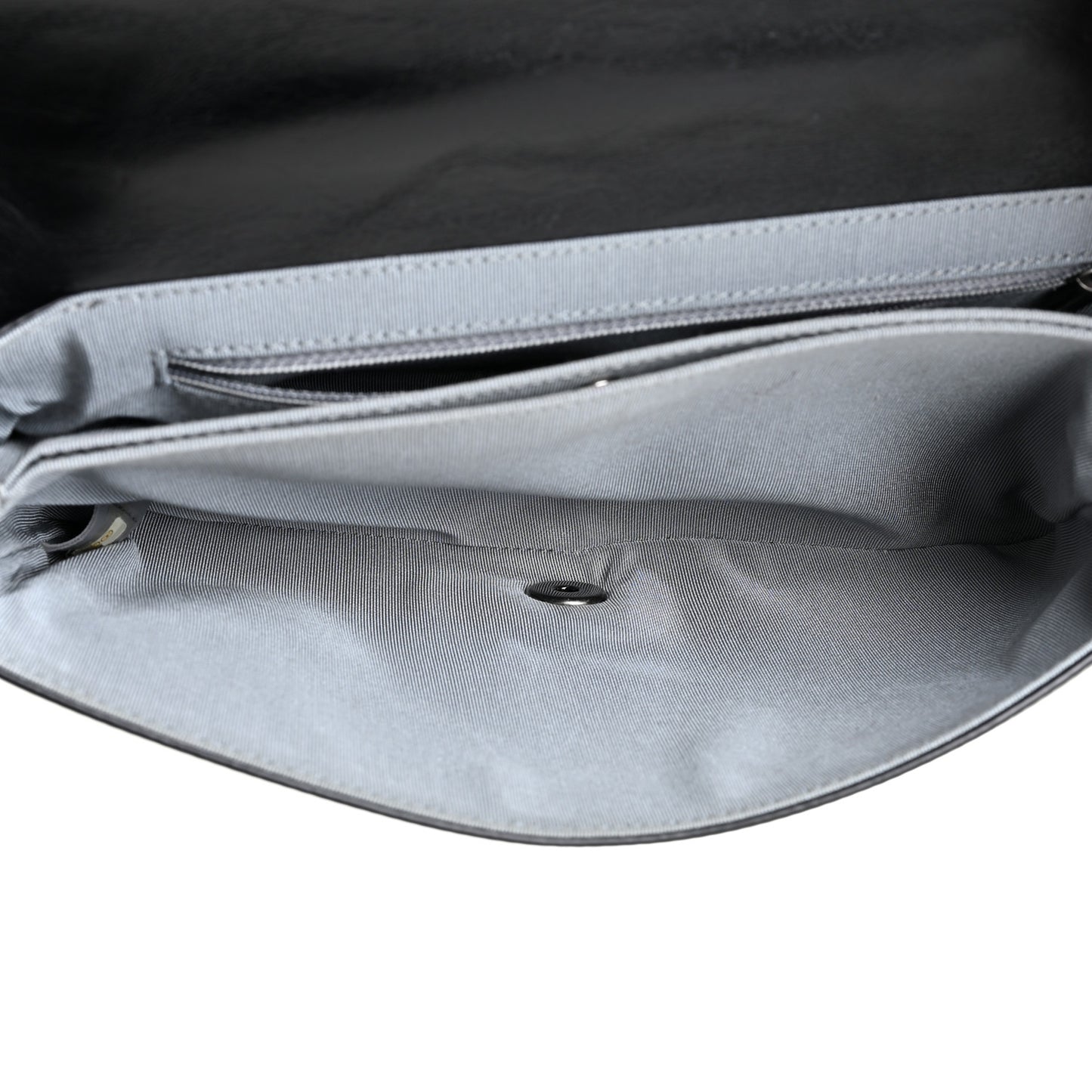 Glazed Calfskin Quilted Medium Korean Garden Flap Black