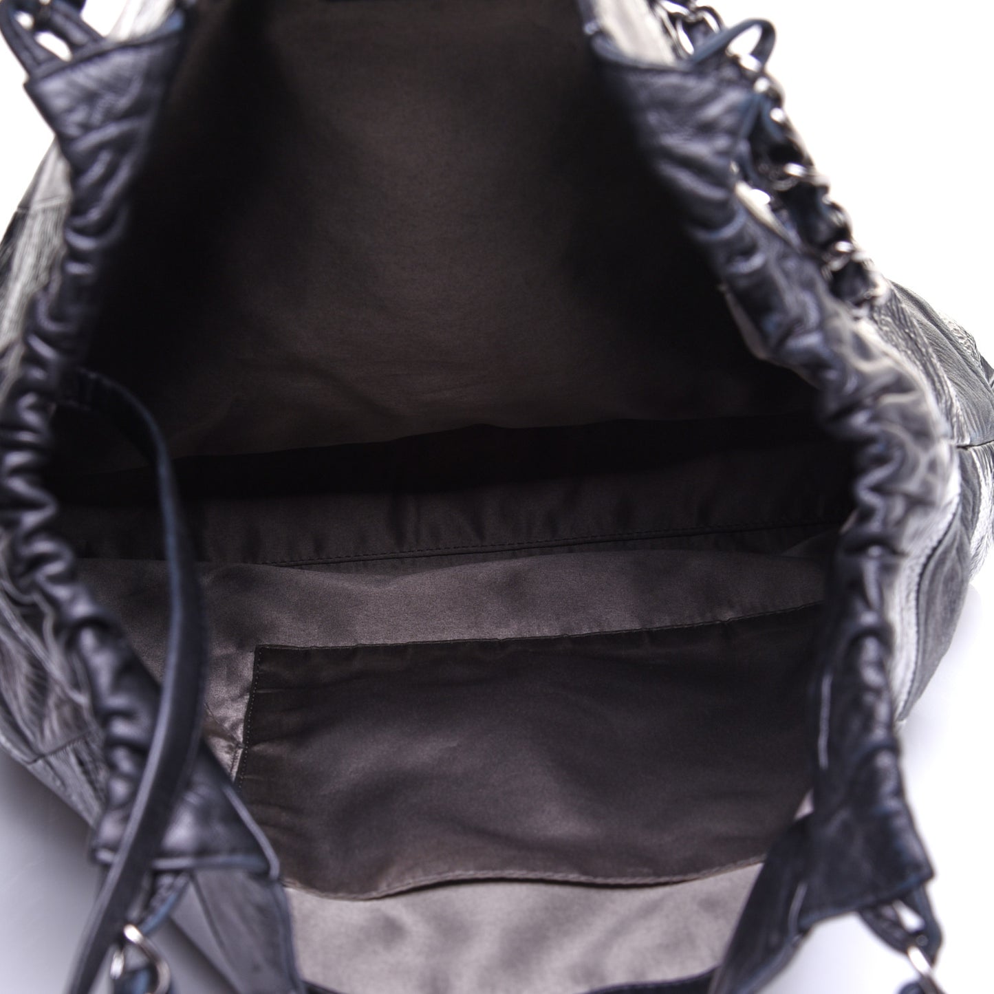 Patent Calfskin Patchwork Brooklyn Tote Black