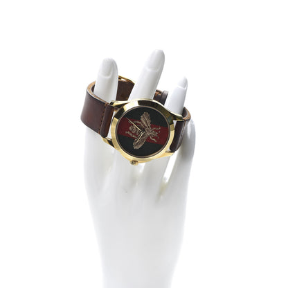 Gucci Stainless Steel Calfskin 38mm Le Marché Des Merveilles Bee Quartz Watch 2 of 8