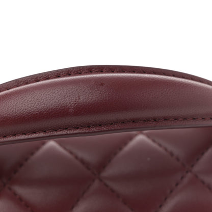 Chanel Lambskin Quilted Mini Top Handle Rectangular Flap Burgundy 21 of 23