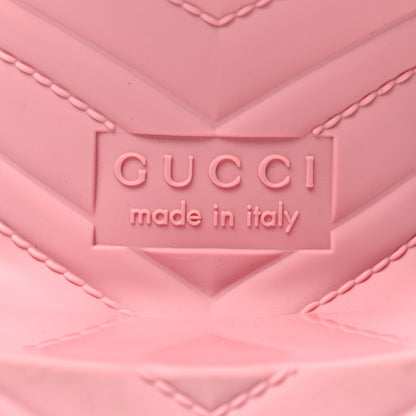 Gucci Rubber Gucci Logo Womens Platform 20/60mm Slide Sandals 35 Wild Rose 7 of 9
