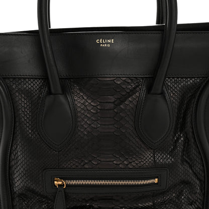 Celine Snakeskin Large Luggage Black 8 of 15