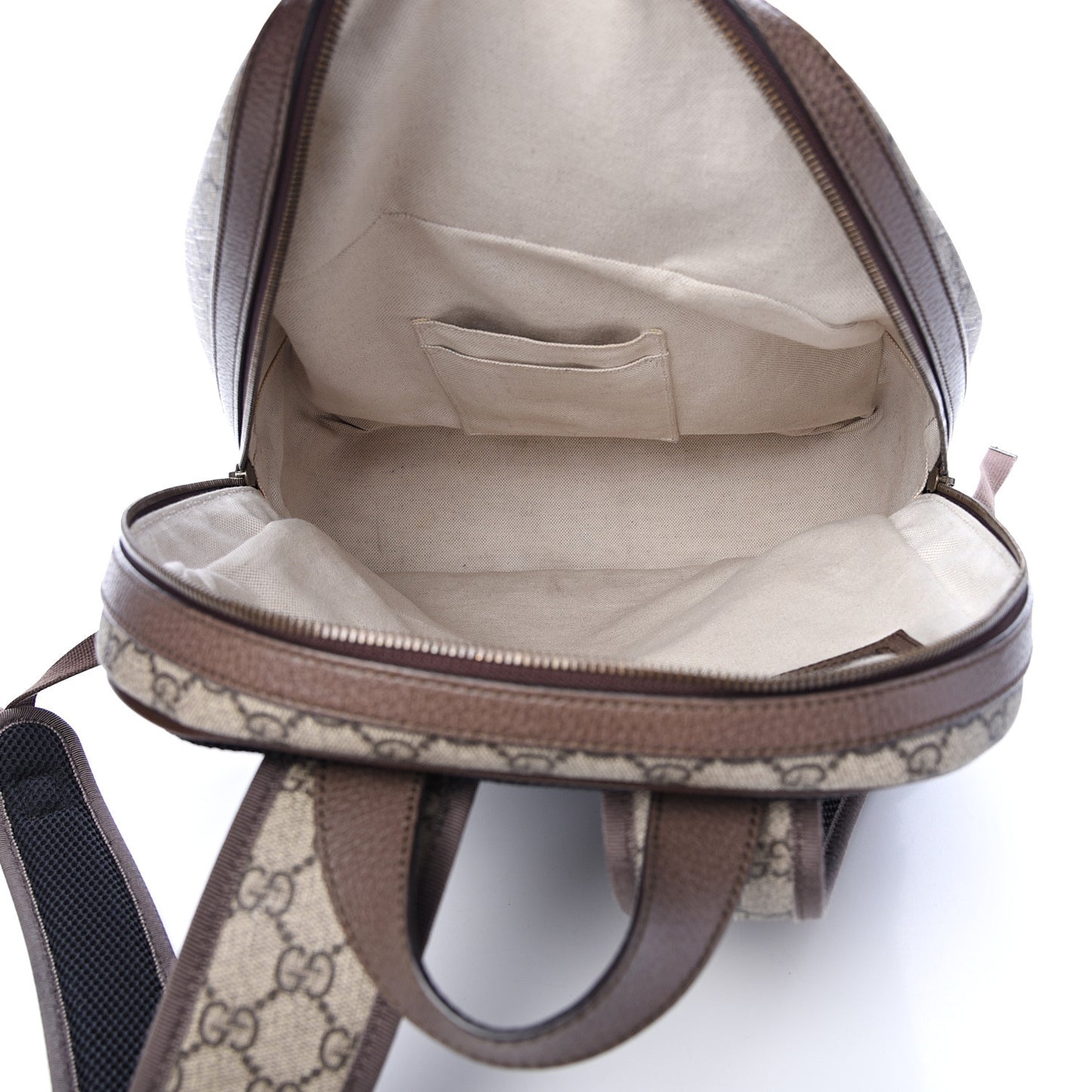 GG Supreme Monogram Medium Ophidia Day Backpack Brown