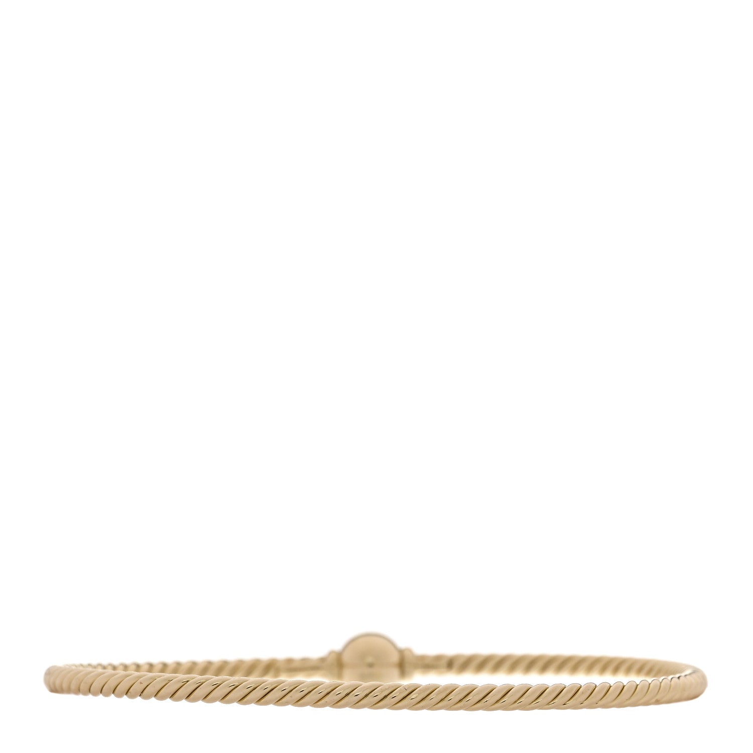 David Yurman 18K Yellow Gold 7mm Solari Station Bracelet 2 of 5