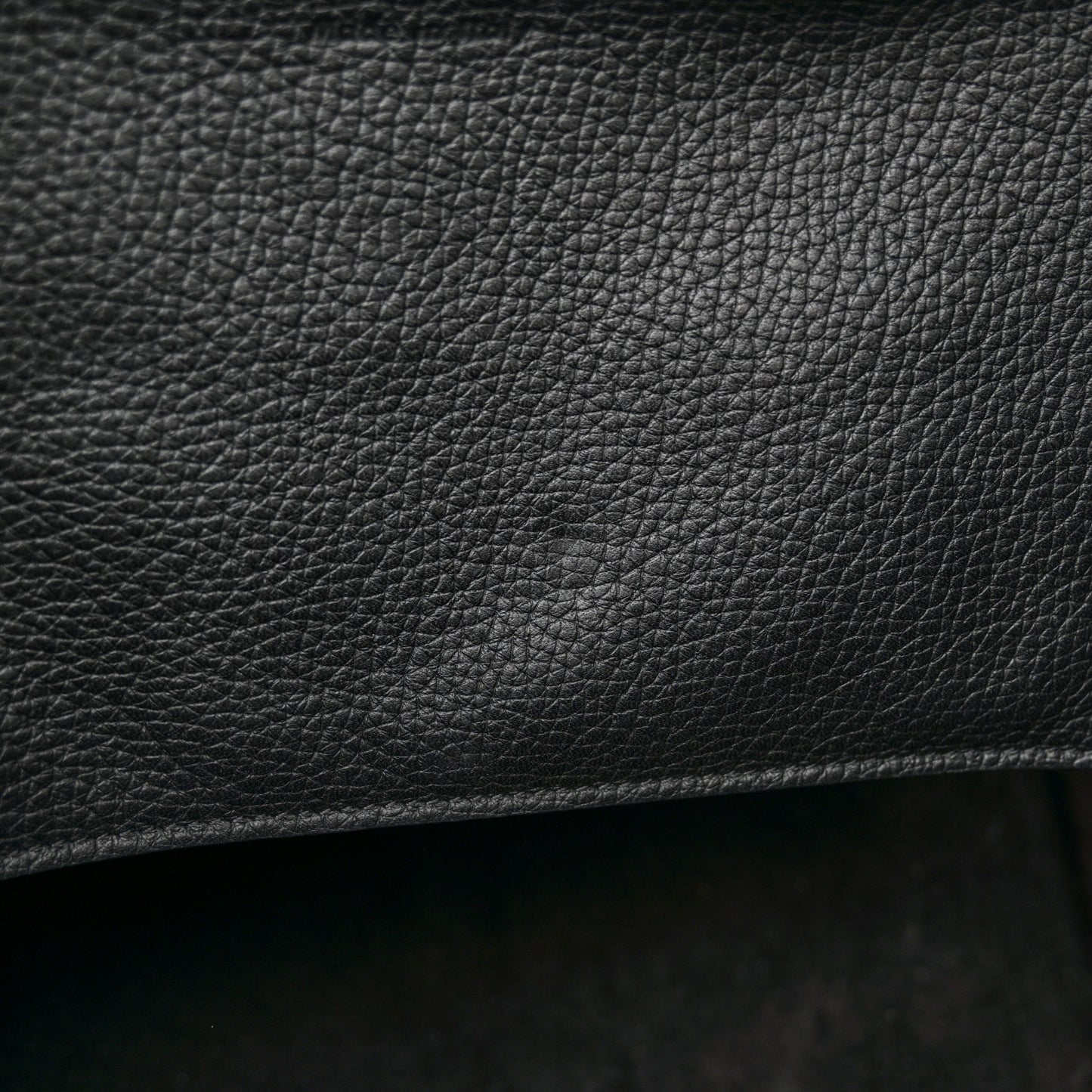 Supple Grained Calfskin Small Long Strap Big Bag Black