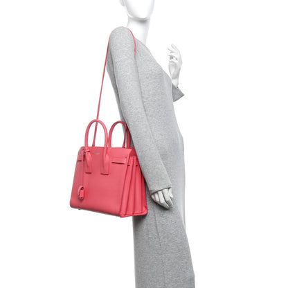 Saint Laurent Grained Calfskin Small Sac De Jour Rose Clair 2 of 15