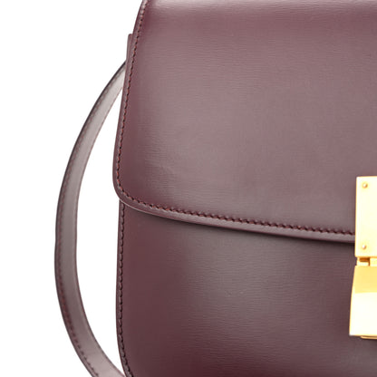 Celine Box Calfskin Medium Classic Box Flap Bag Burgundy 11 of 11