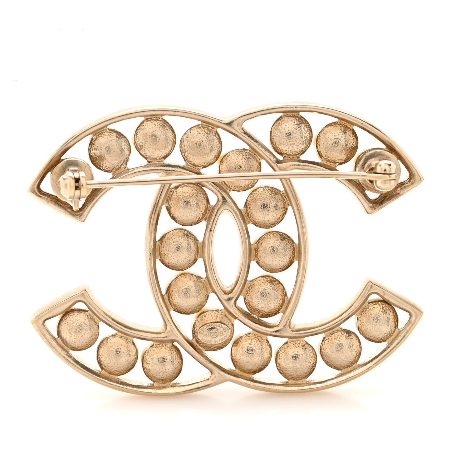 Pearl CC Brooch Light Gold