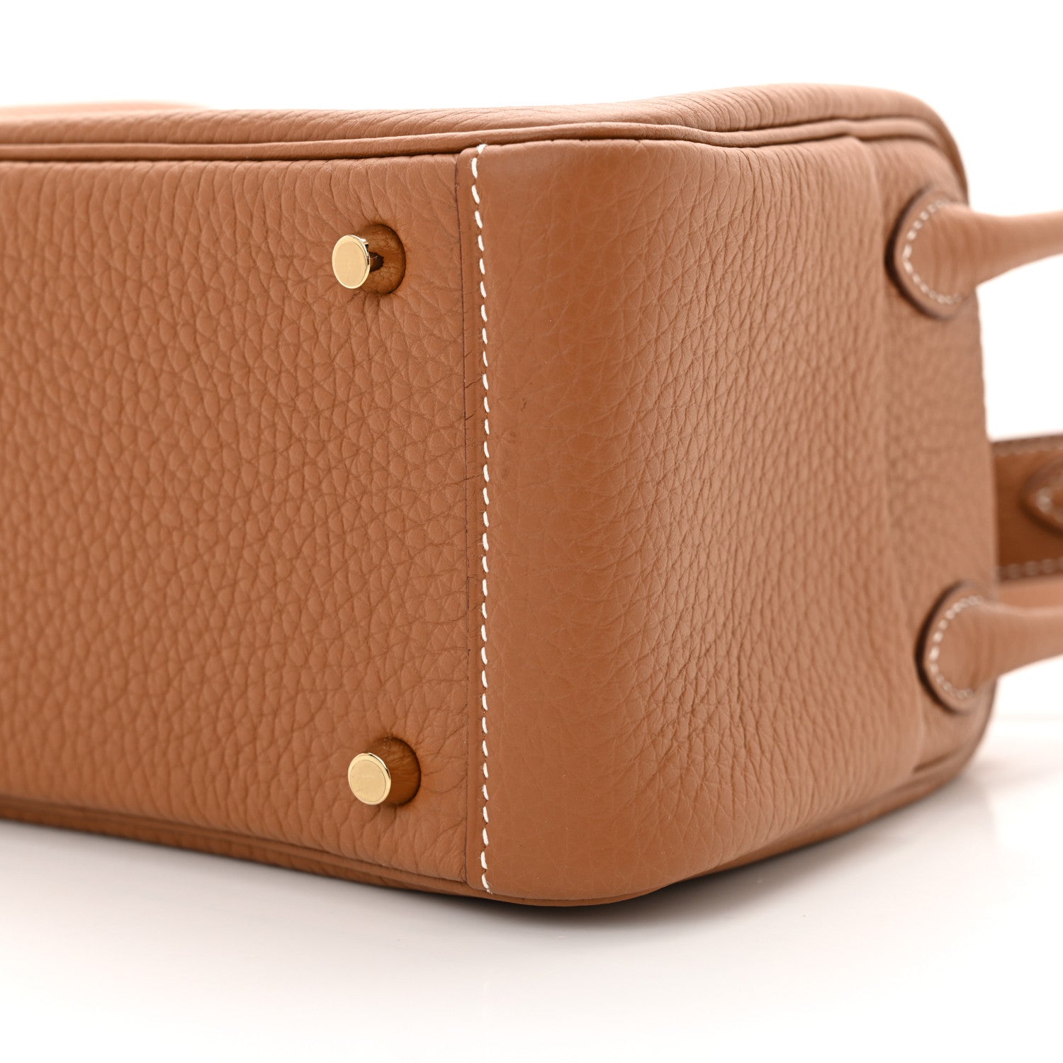 Hermes Taurillon Clemence Mini Lindy 20 Gold 10 of 11