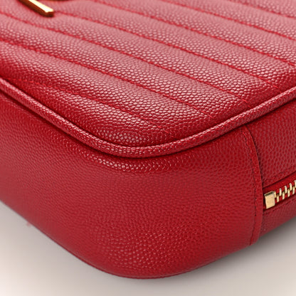Saint Laurent Grain De Poudre Matelasse Monogram Mini Lou Camera Bag Eros Red 8 of 8