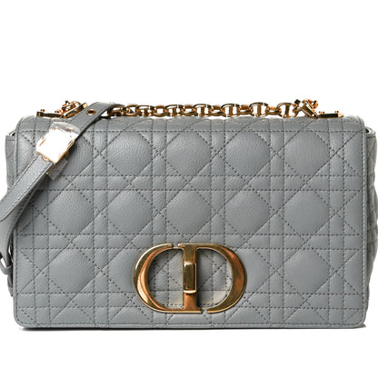 Christian Dior Lambskin Cannage Medium Caro Bag Grey 9 of 16
