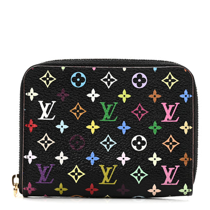 Louis Vuitton Monogram Multicolor Zippy Coin Purse Black Grenade 1 of 6