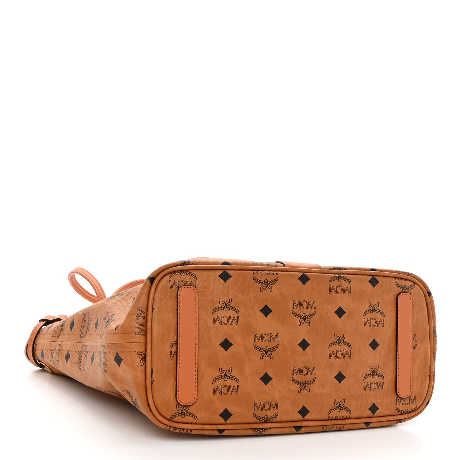 MCM Visetos Small Liz Reversible Shopper Tote Cognac 7 of 15