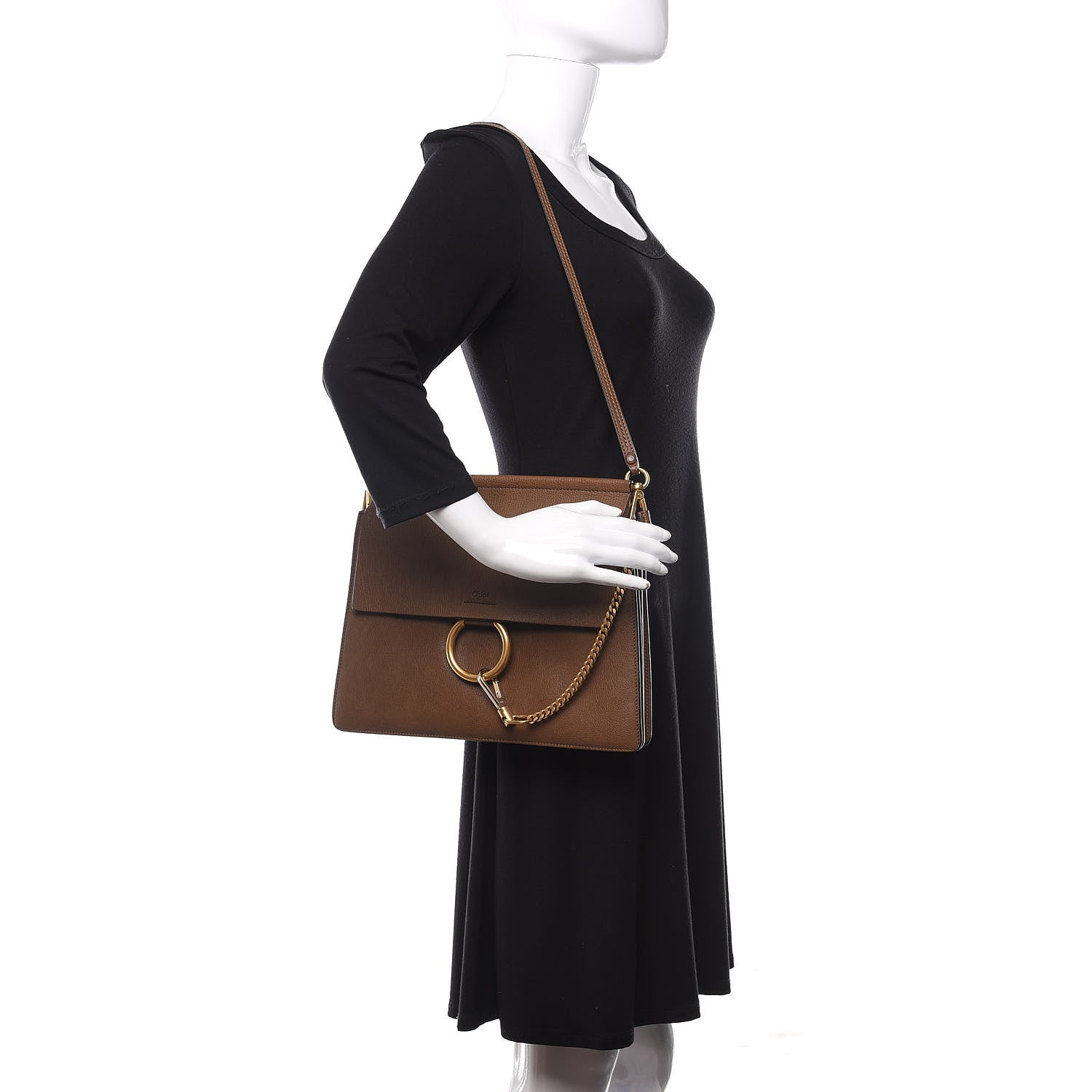 Chloe Goatskin Medium Faye Shoulder Bag Woody Khaki 2 of 10