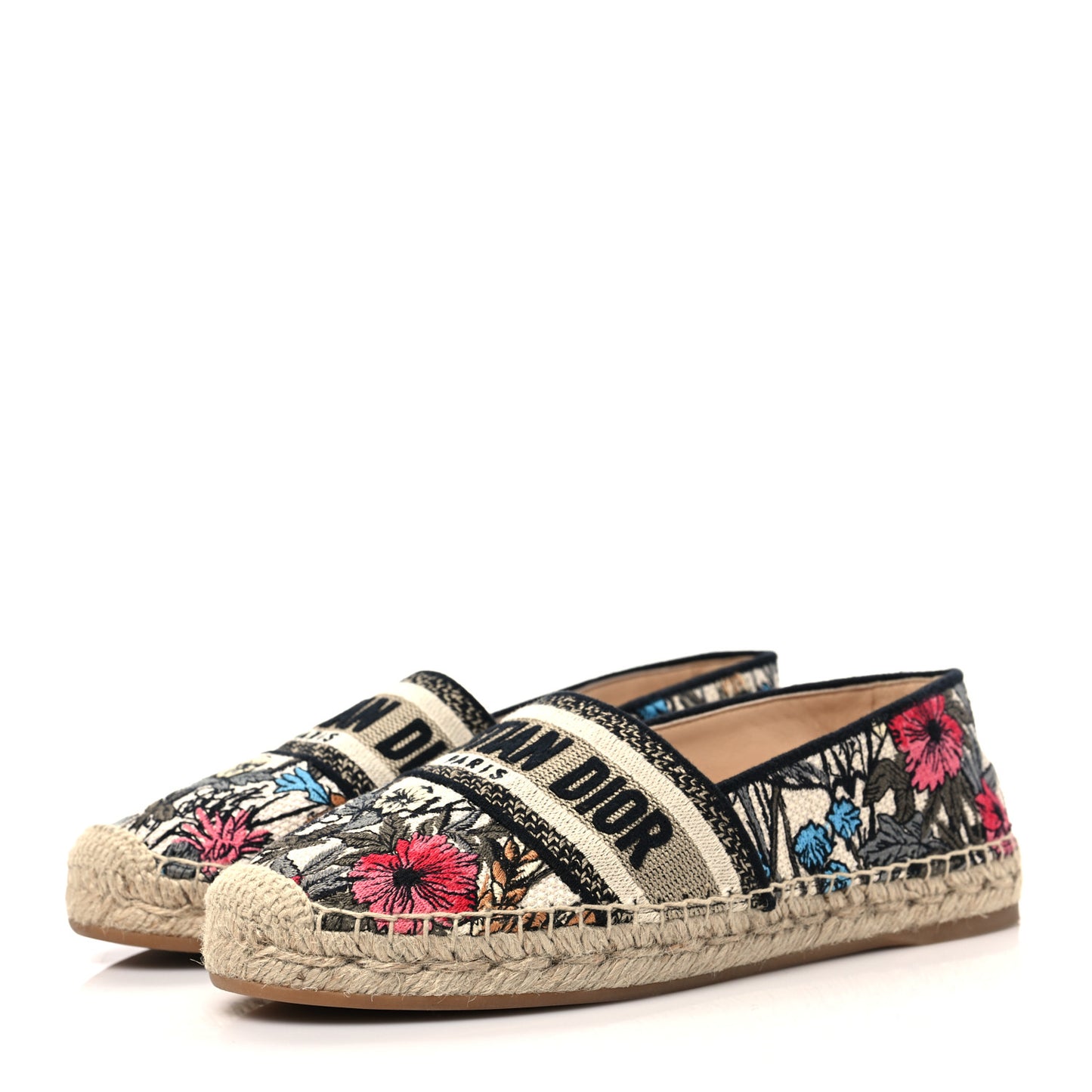 Embroidered Mille Fleurs Granville Espadrille 37 Multicolor