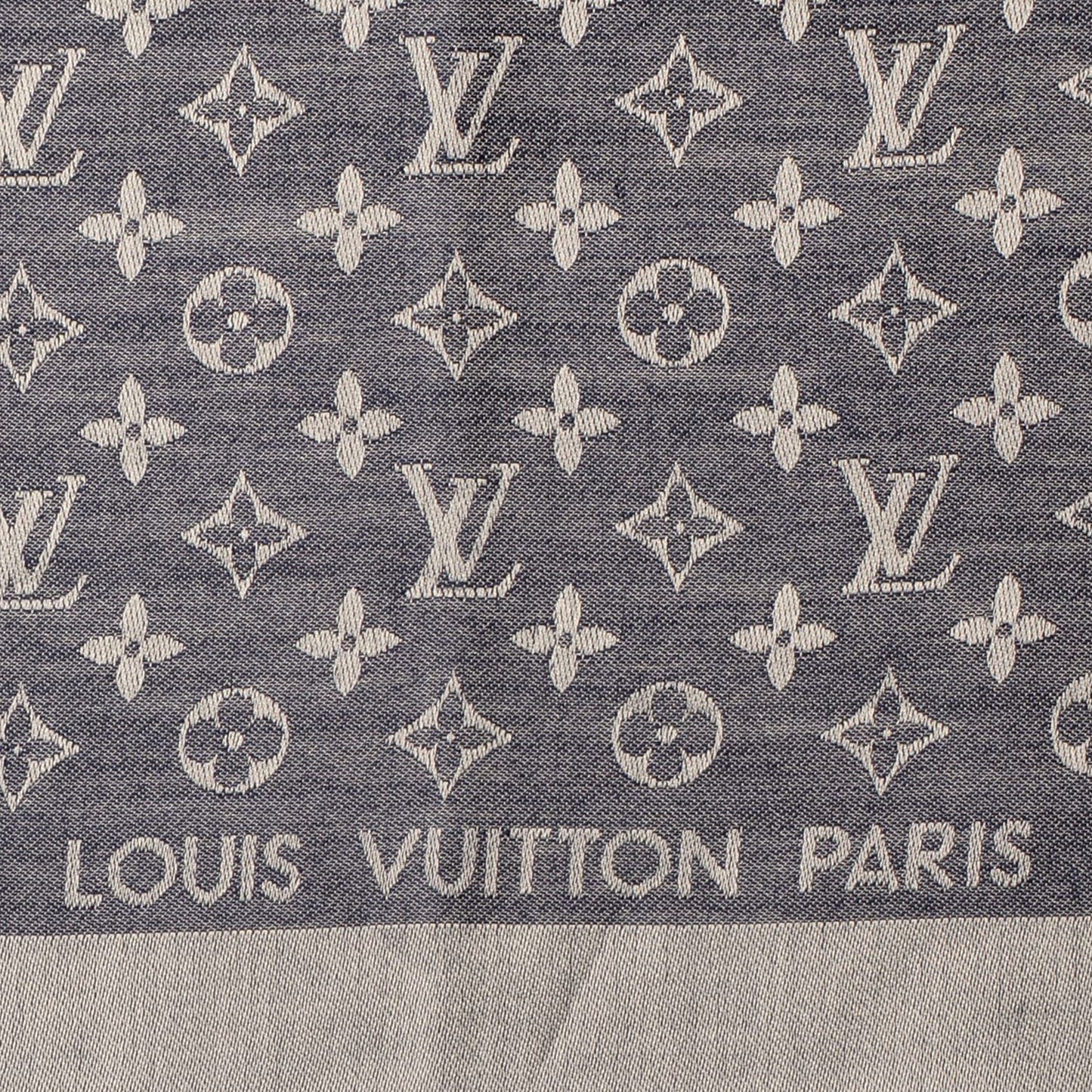 Monogram Denim Shawl Blue