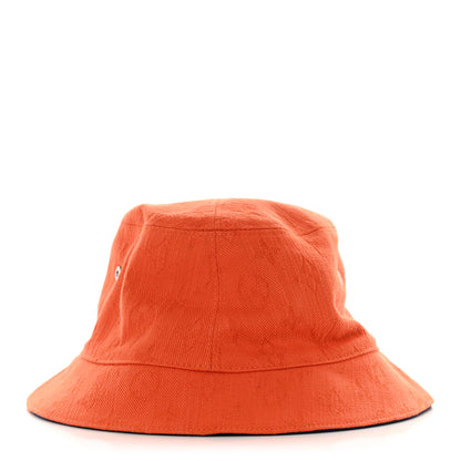 Louis Vuitton Monogram Denim Transformable Bob Bucket Hat 58 Blue Orange 1 of 8