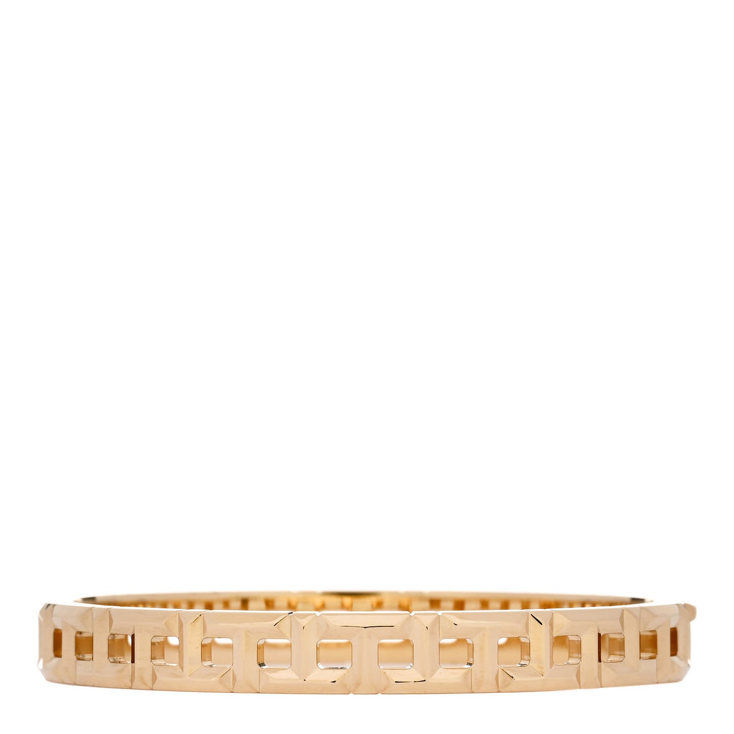 18K Yellow Gold Narrow T True Hinged Bangle Bracelet