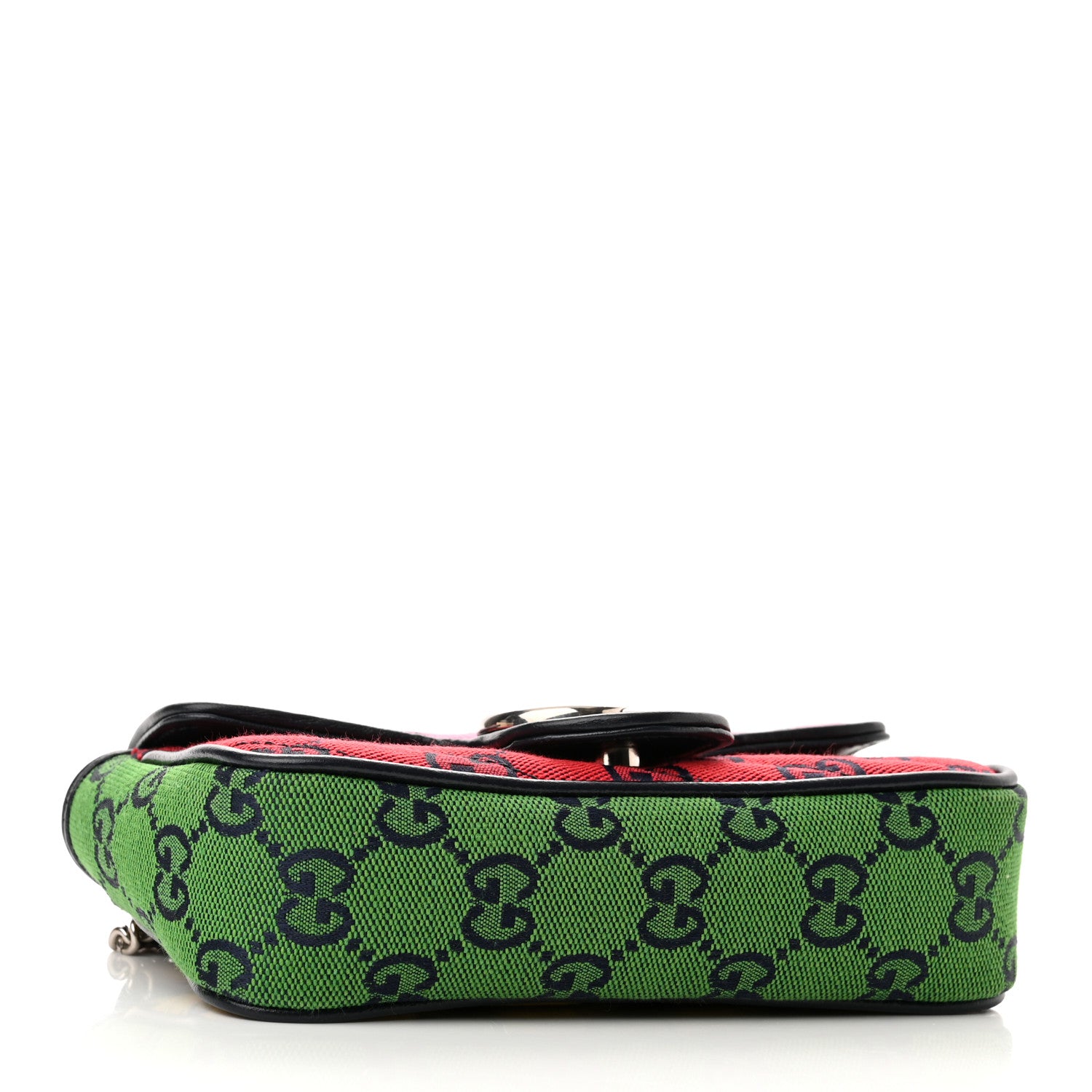 Gucci Monogram Multicolor Matelasse Diagonal Super Mini GG Marmont Shoulder Bag Pink Blue Red Yellow Green 4 of 11