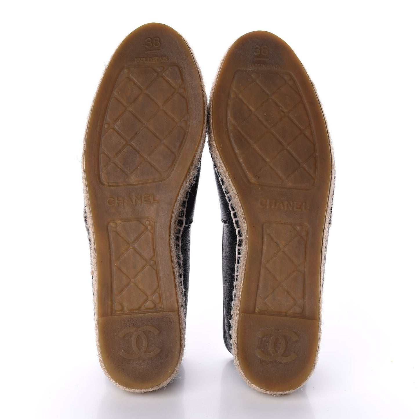 Lambskin CC Espadrilles 38 Black