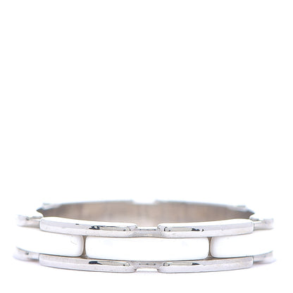 Chanel 18K White Gold Ceramic Small Ultra Ring White 59 8.75 2 of 3