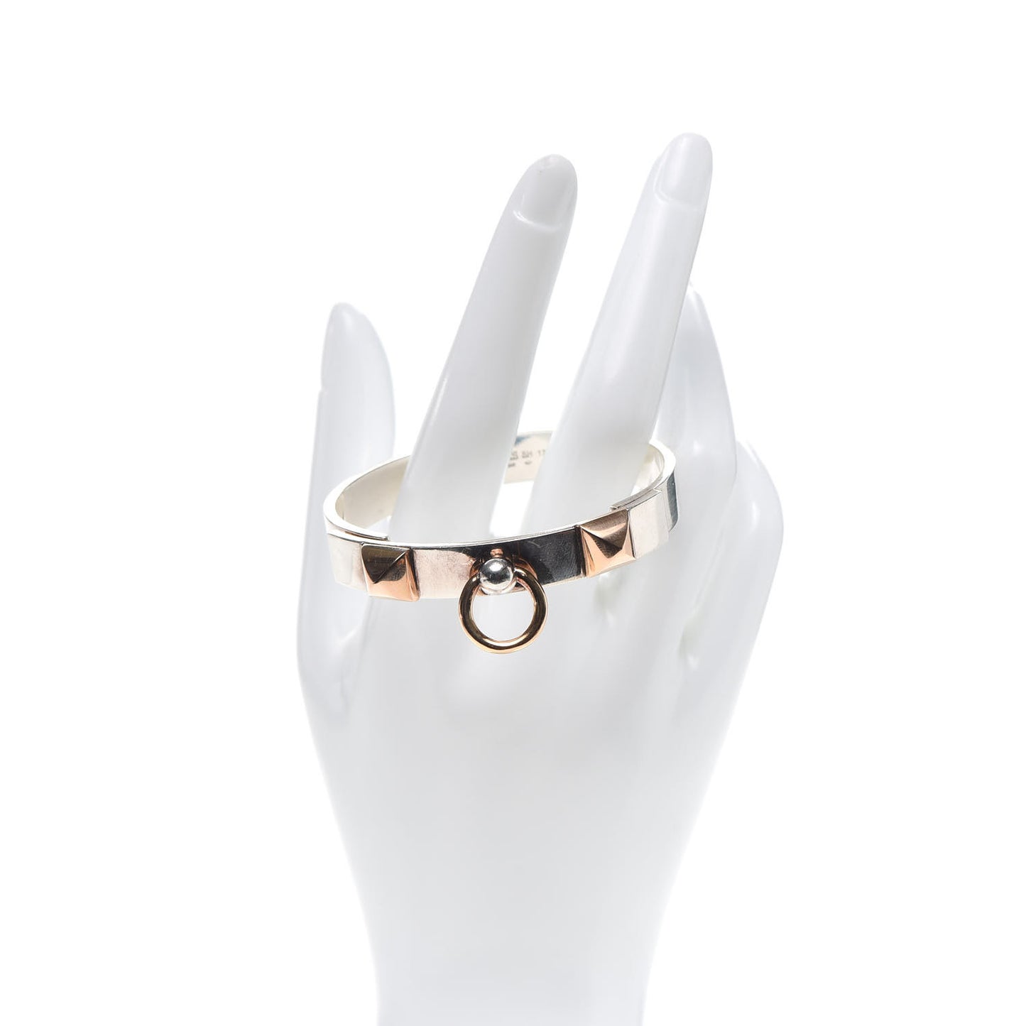 Sterling Silver 18K Rose Gold PM Collier De Chien Bracelet SH