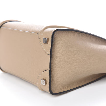 Celine Drummed Calfskin Micro Luggage Dune 6 of 13