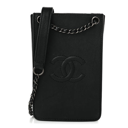 Chanel Calfskin CC Phone Holder Crossbody Black 1 of 9