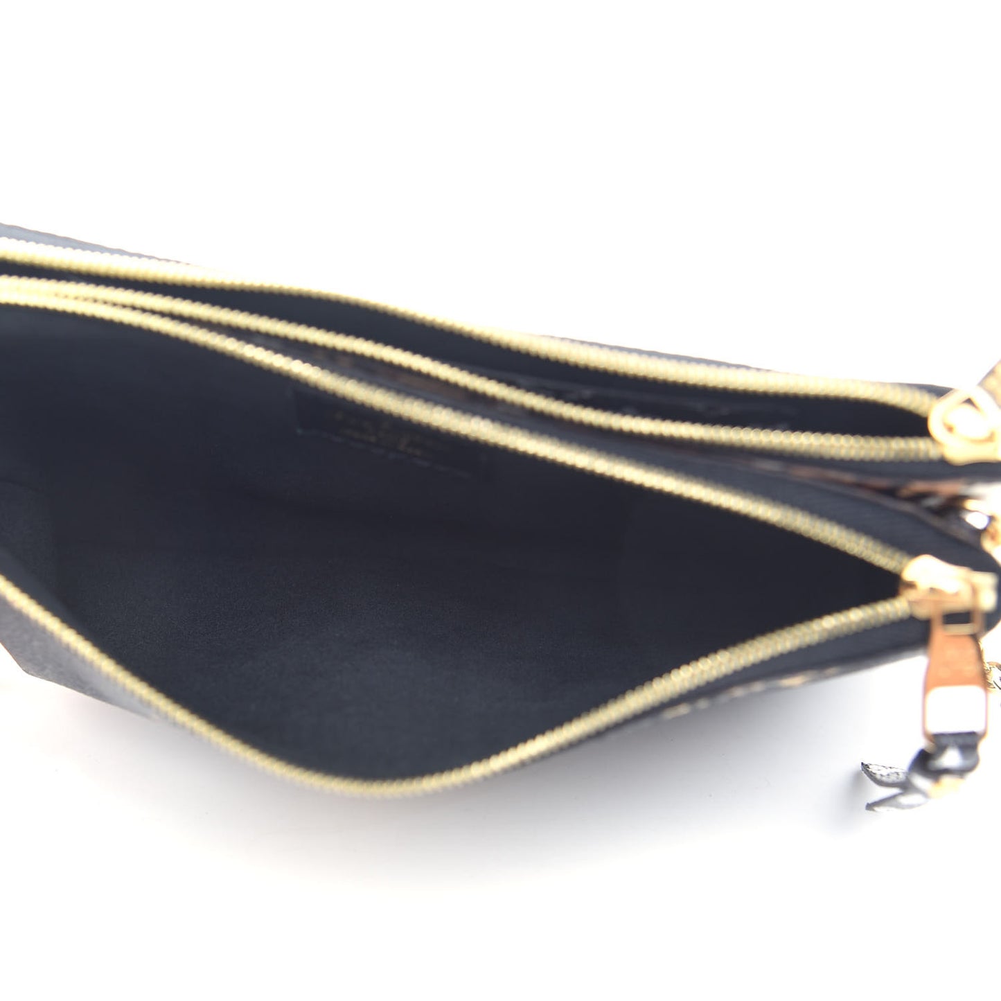 Monogram Giant Jungle Pochette Double Zip Black